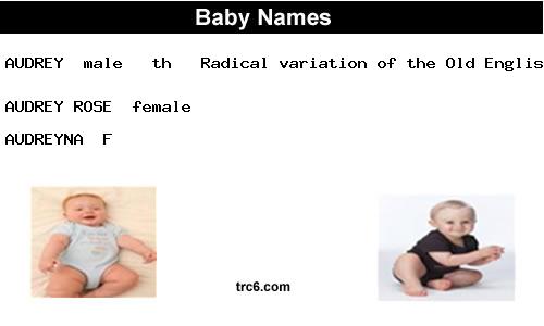 audrey-rose baby names